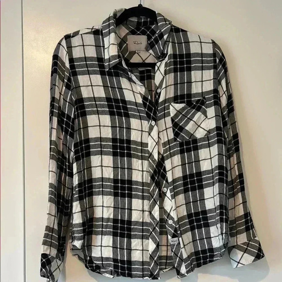 Rails Tops - Rails Black and White Plaid Shirt